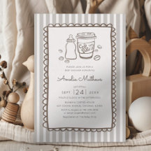 Whimsical Cafe Bebe Streifen-Baby-Party