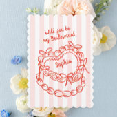 Whimsical Cake Bridesmaid Card