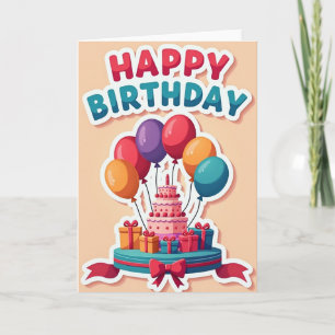 Whimsical Cake Geburtstagskarte Karte