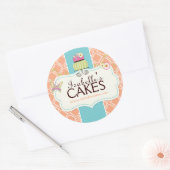 Whimsical Cake Labels Runder Aufkleber (Umschlag)