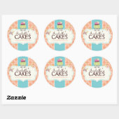 Whimsical Cake Labels Runder Aufkleber (Blatt)