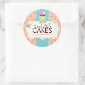Whimsical Cake Labels Runder Aufkleber (Tasche)