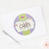 Whimsical Cake Labels Runder Aufkleber (Umschlag)