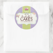 Whimsical Cake Labels Runder Aufkleber (Tasche)