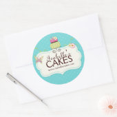 Whimsical Cake Labels Runder Aufkleber (Umschlag)
