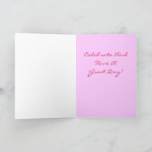 Whimsical Cake Sparklers Candles Happy Birthday Karte (Innenseite)