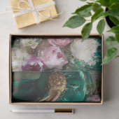 Whimsical Calf auf Emerald Sofa Decoupage Seidenpapier (Geschenk)