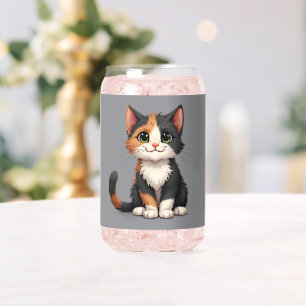 Whimsical Calico Kitten mit Cattitude Dosenglas