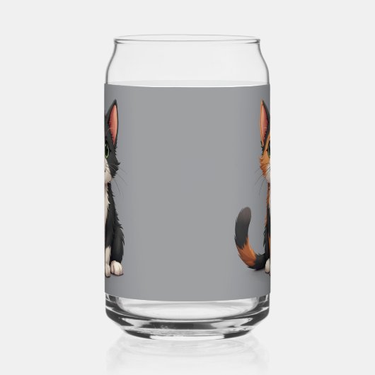 Whimsical Calico Kitten mit Cattitude Dosenglas (Links)