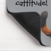 Whimsical Calico Kitten mit Cattitude Mousepad (Ecke)