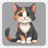 Whimsical Calico Kitten mit Cattitude