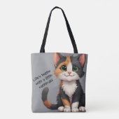 Whimsical Calico Kitten mit Cattitude Tasche (Rückseite)