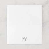 Whimsical Calligraphy Enjoy Buffet Food Labels Platzkarte (Außenseite Aufgefaltet)