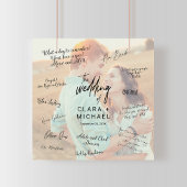 Whimsical Calligraphy Foto Wedding Guest Signing Poster