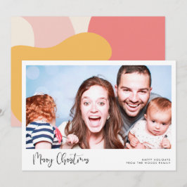 Whimsical Calligraphy Frohe Weihnachts-Foto Feiertagskarte