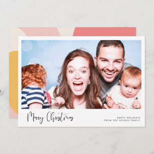 Whimsical Calligraphy Frohe Weihnachts-Foto Feiertagskarte