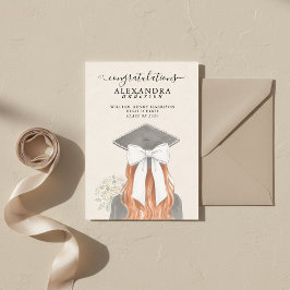 Whimsical Calligraphy Graduation Bow Photo Ankündigung