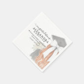 Whimsical Calligraphy Graduation Bow Serviette (Ecke)