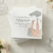 Whimsical Calligraphy Graduation Bow Serviette