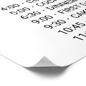 Whimsical Calligraphy Order of Events Poster (Ecke)