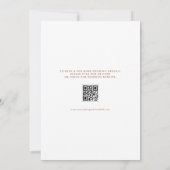 Whimsical Calligraphy Terracotta QR Code Wedding Einladung (Rückseite)