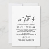 Whimsical Calligraphy Vow Renewal Einladung (Vorderseite)