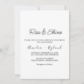 Whimsical Calligraphy Wedding Brunch Einladung (Vorderseite)