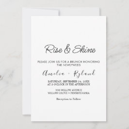 Whimsical Calligraphy Wedding Brunch Einladung