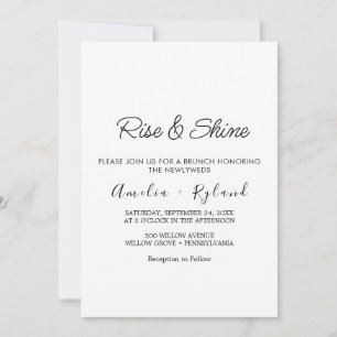 Whimsical Calligraphy Wedding Brunch Einladung