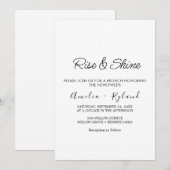 Whimsical Calligraphy Wedding Brunch Einladung (Vorne/Hinten)