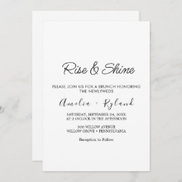 Whimsical Calligraphy Wedding Brunch Einladung