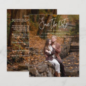 Whimsical Calligraphy Wedding Photo Engagement (Vorne/Hinten)