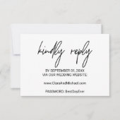 Whimsical Calligraphy Wedding Website RSVP Card (Vorderseite)