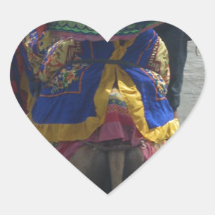 Whimsical Camel Art Print/Graphic Herz-Aufkleber