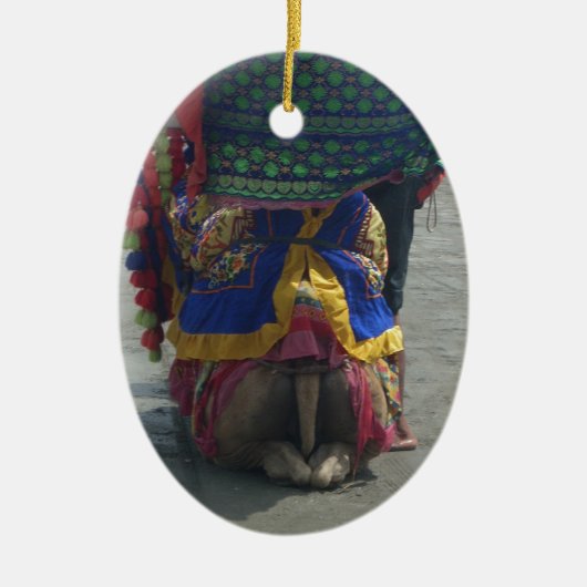 Whimsical Camel Art Print/Graphic Keramik Ornament (Vorne)