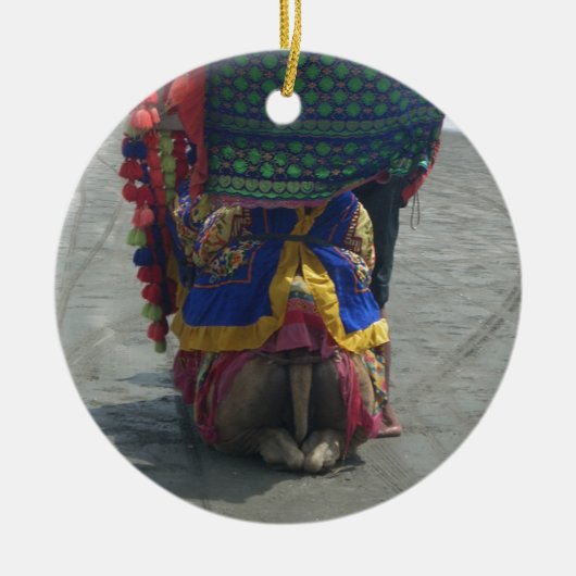 Whimsical Camel Art Print/Graphic Keramikornament (Vorne)