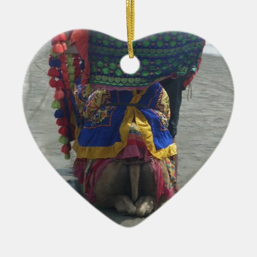 Whimsical Camel Art Print/Graphic Keramikornament (Vorne)