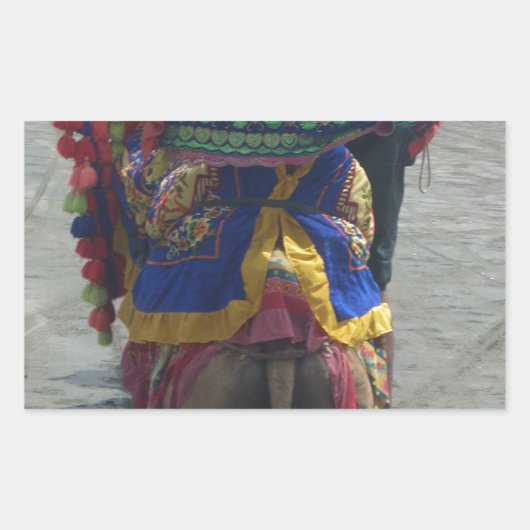 Whimsical Camel Art Print/Graphic Rechteckiger Aufkleber (Vorderseite)