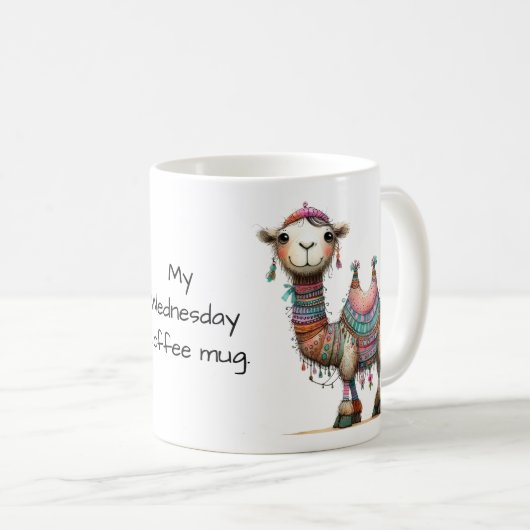 Whimsical Camel Mittwoch Hump Day Kaffeetasse (VorderseiteRechts)