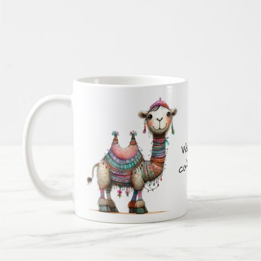 Whimsical Camel Mittwoch Hump Day Kaffeetasse (Links)