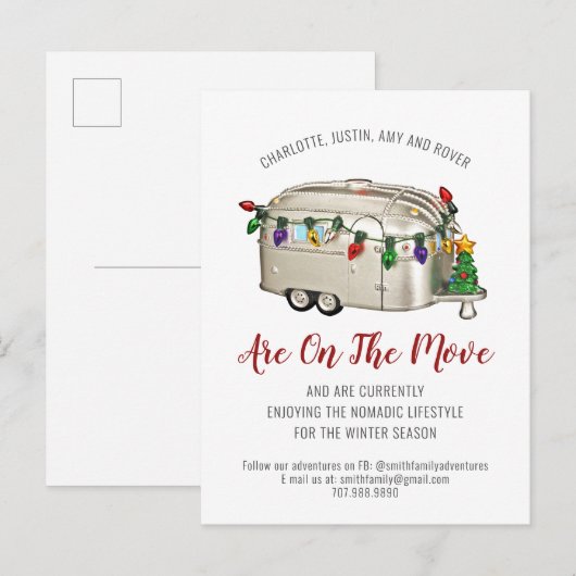 Whimsical Camper Ankündigung über die Saison (Vorne/Hinten)