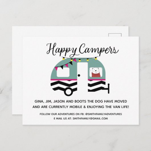 Whimsical Camper String Lights Moving Ankündigung (Vorne/Hinten)