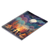 Whimsical Campfire Full Moon Notebook Notizblock (Linke Seite)