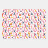 Whimsical Candy Coated Weihnachtsbaum Muster Geschenkpapier Set (Vorderseite)