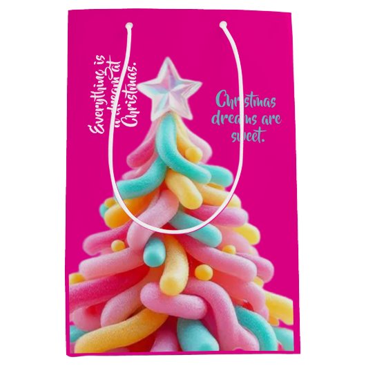 Whimsical Candy Tree Mittlere Geschenktüte (Vorderseite)