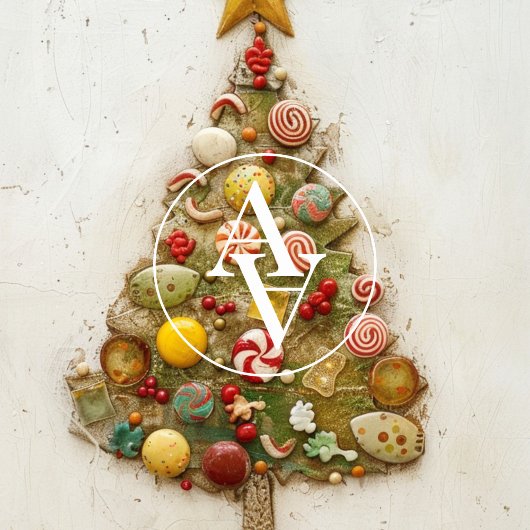 Whimsical Candy Weihnachtsbaum Malereiferien Poster
