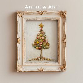 Whimsical Candy Weihnachtsbaum Malereiferien Poster