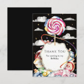 Whimsical Candyland Birthday Dankeskarte (Vorne/Hinten)