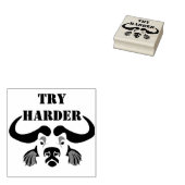 Whimsical Cape Buffalo, in schwarzer Tinte Gummistempel (Stempel)