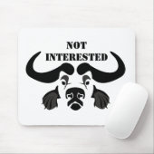 Whimsical Cape Buffalo, in schwarzer Tinte Mousepad (Mit Mouse)